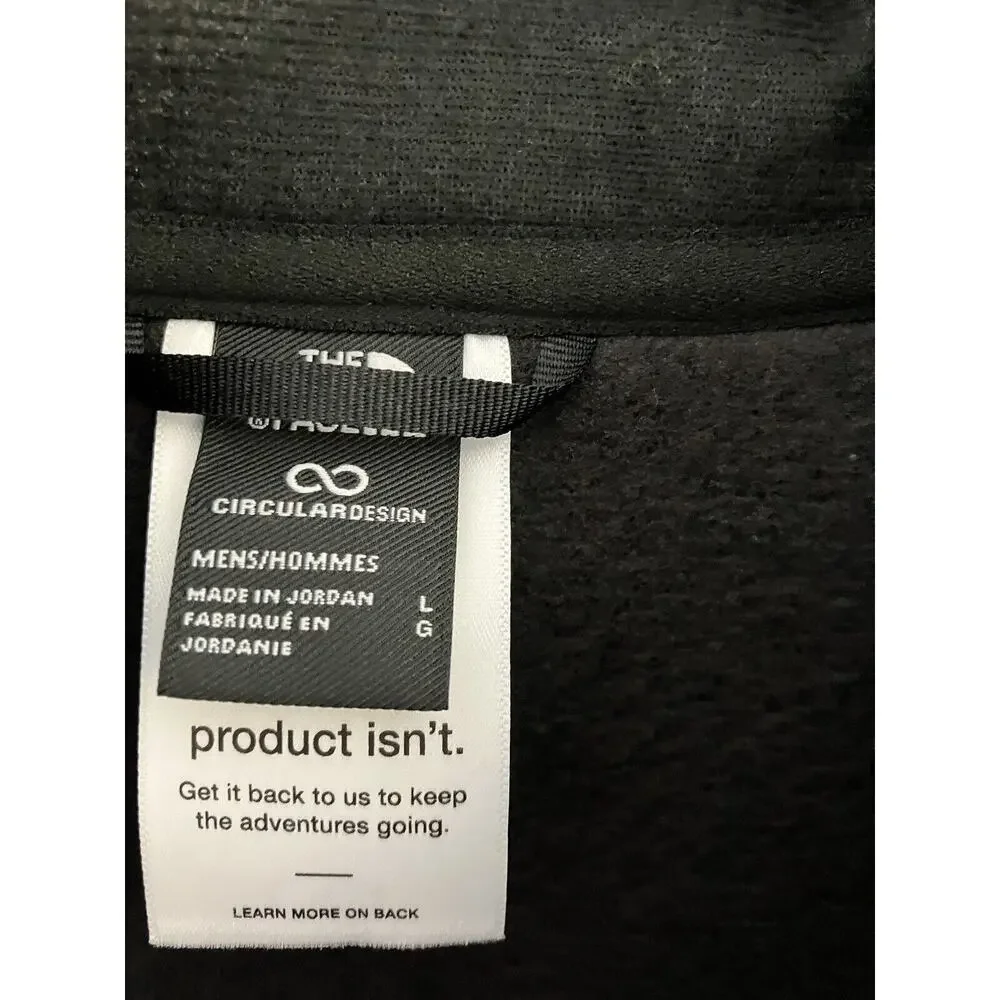 The North Face Gordon Lyons Vest Jacket Full Zip Heather Black Men Sz L NWT